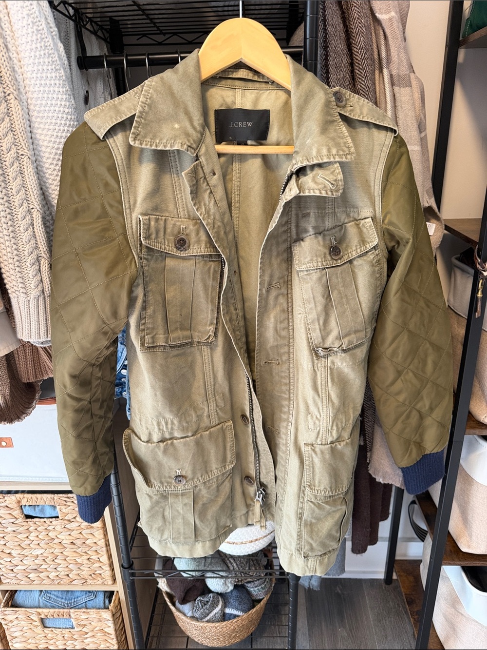 J. Crew Olive Green Military Field Jacket
